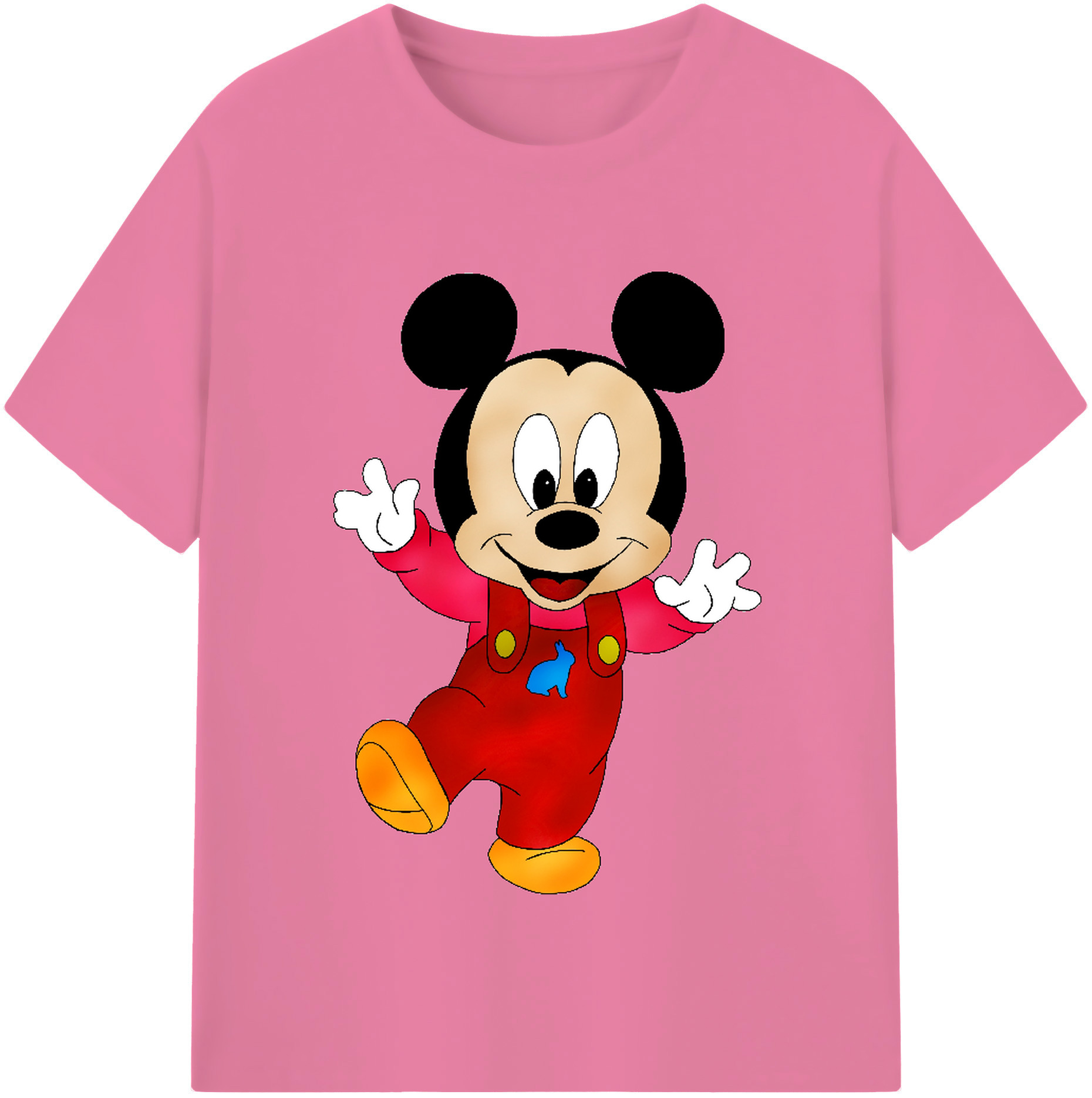 （画像用） ミッキーマウス Mickey Mouse 綿100％半袖Tシャツ（フロントプリント）